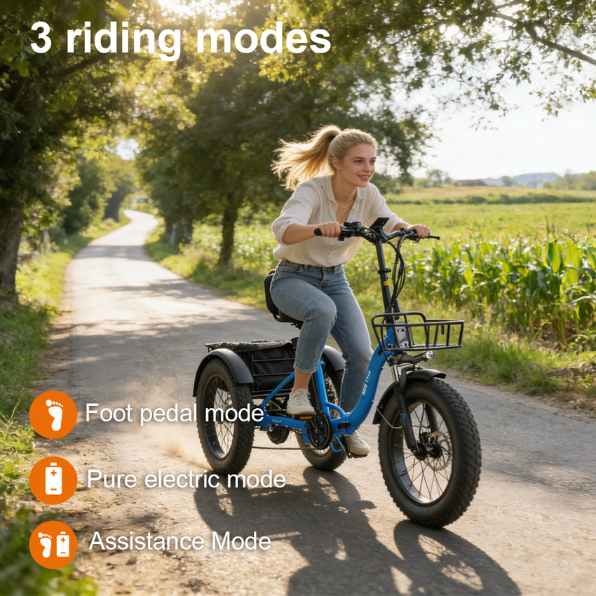 Lightweight & Durable Aluminum Alloy Electric Tricycle 、e-Trike for Seniors | AU Local Warehouse  | Vonride A20
