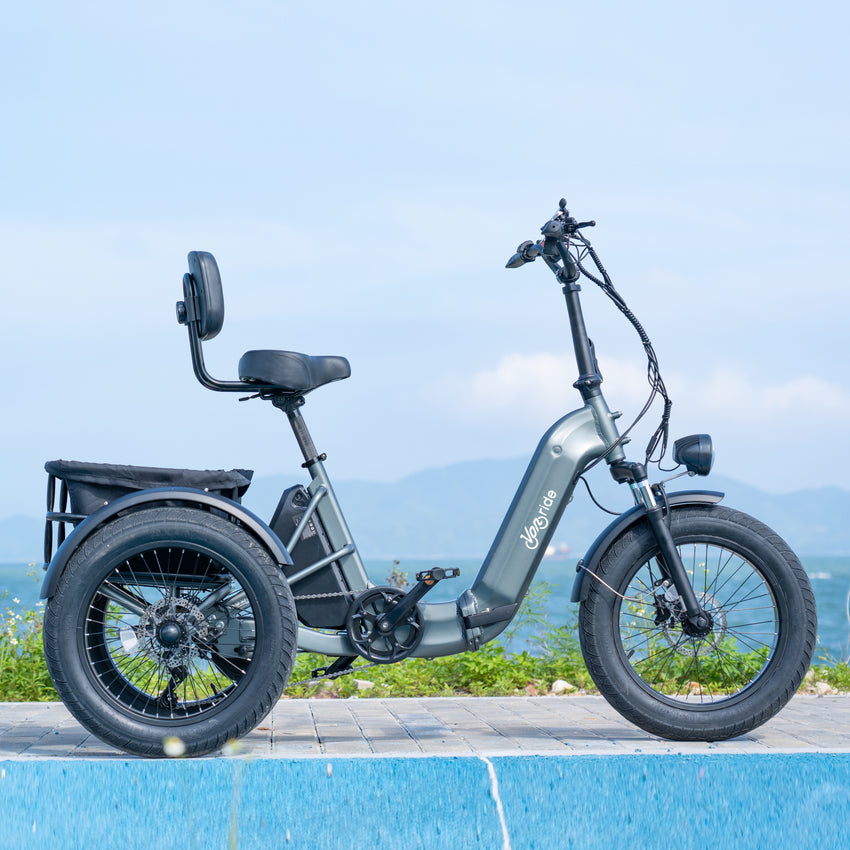 Lightweight & Durable Aluminum Alloy Folding Electric Tricycle 、e-Trike for Seniors | AU Local Warehouse  | Vonride®  A30