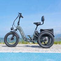Lightweight & Durable Aluminum Alloy Folding Electric Tricycle 、e-Trike for Seniors | AU Local Warehouse  | Vonride®  A30
