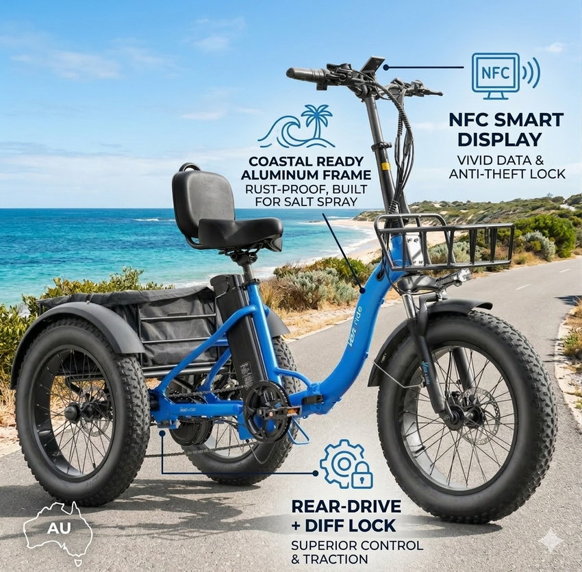 Vonride® A20 foldable aluminum alloy e-Trike